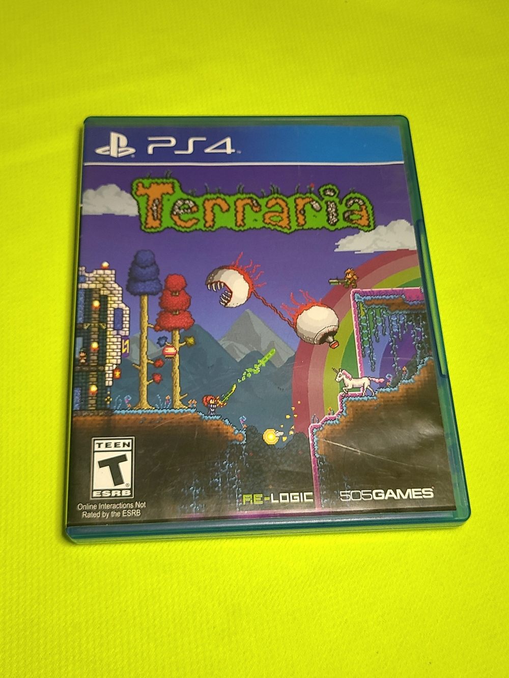 Sony PS4 Terraria Video Game - Purple Cover Art